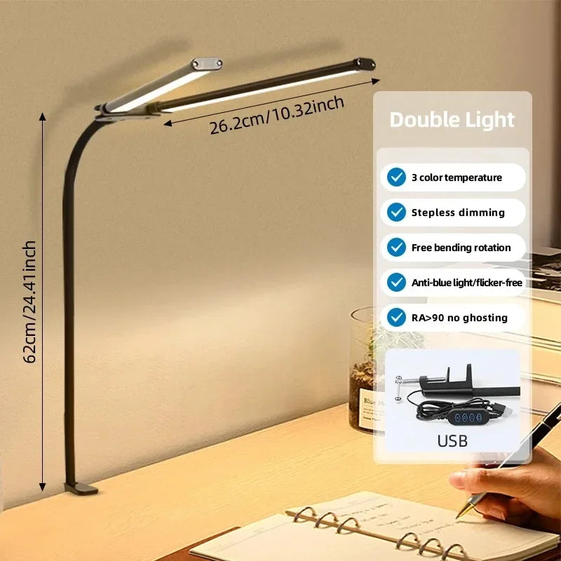 Double/Single Head LED Desk Lamp