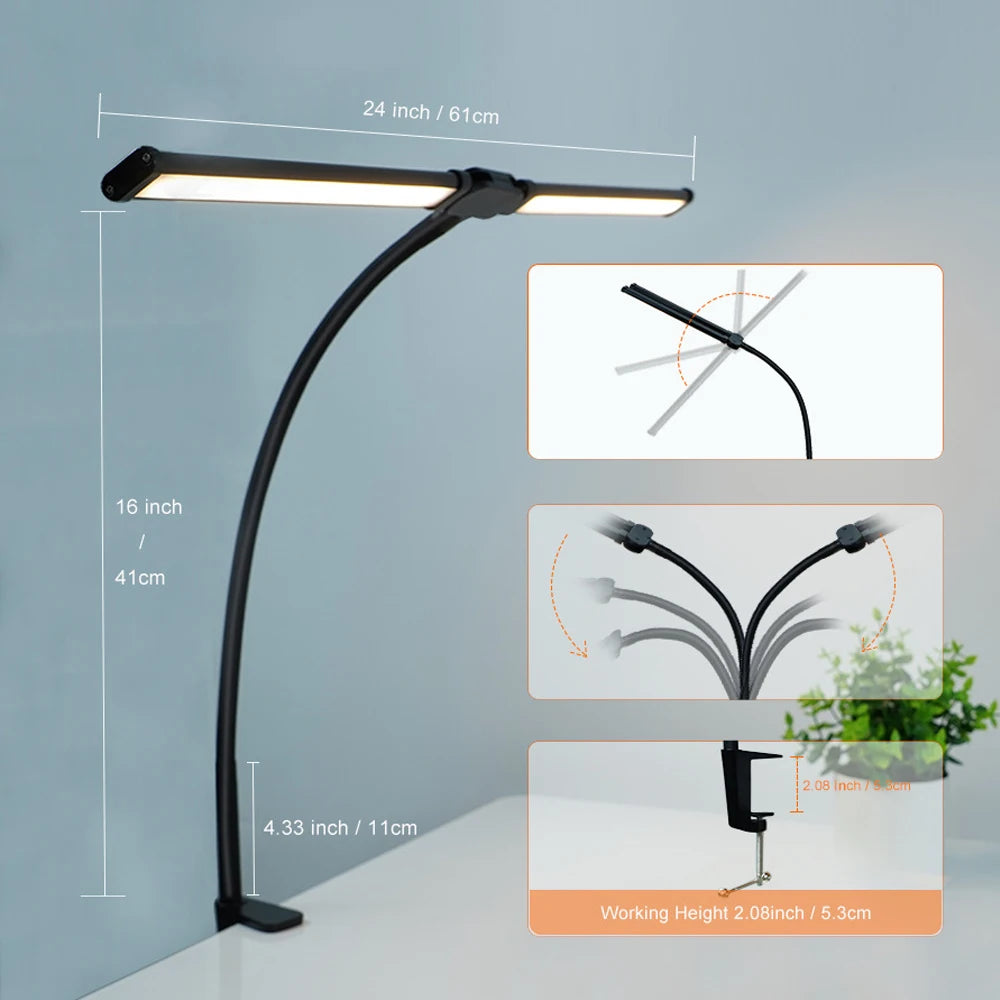 Double Head LED Desk Lamp