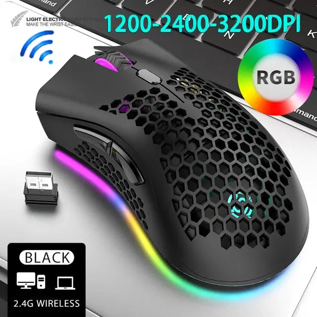BM600 RGB Rechargeable Honeycomb Gaming Mouse