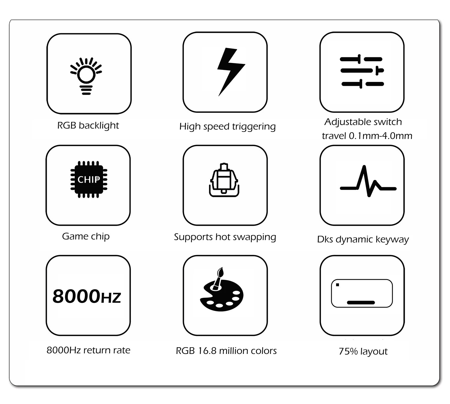 Wired 8K Magnetic Axis Mechanical Gaming Keyboard