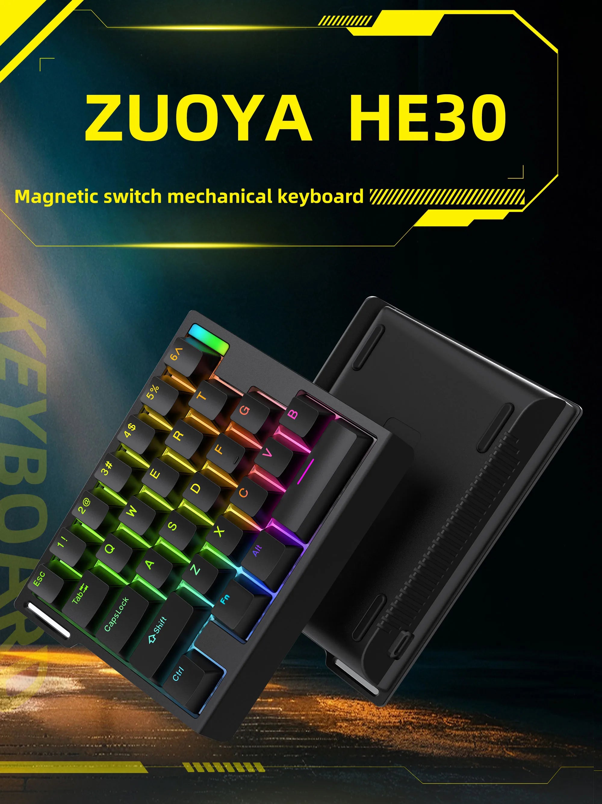 Wired Magnetic RGB E-Sports Mechanical Keyboard