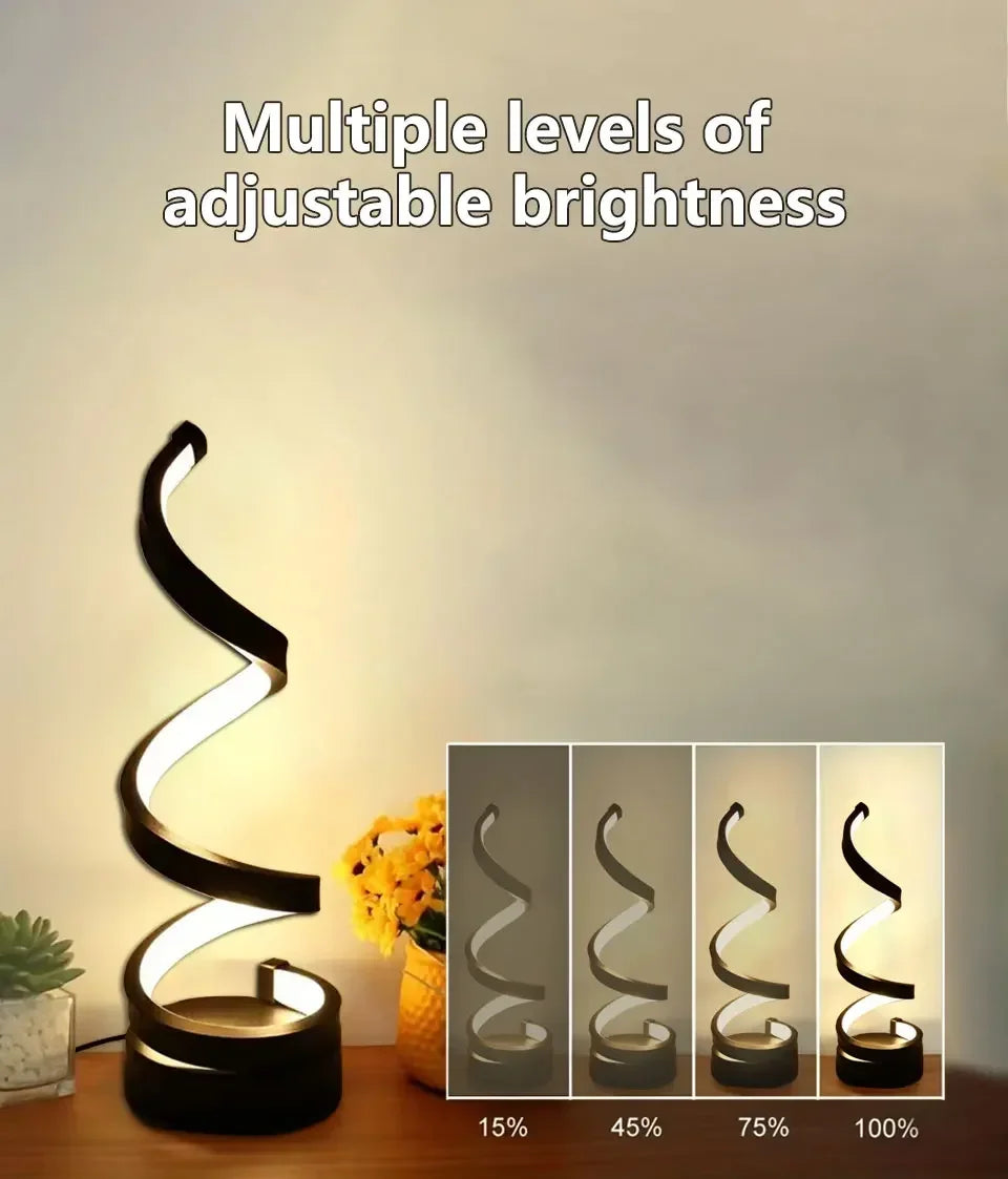 Spiral LED Dimmable Table Lamp