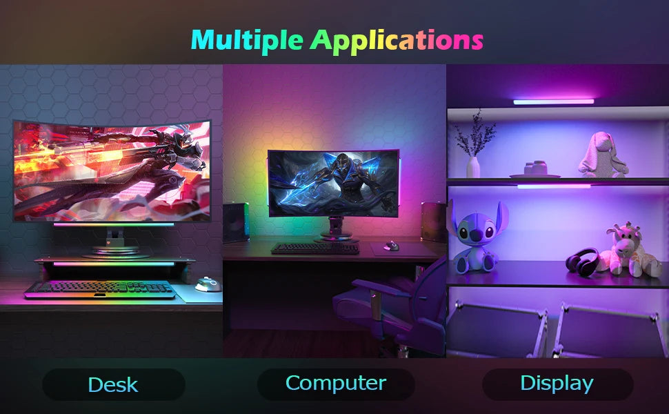 2 In1 Under Monitor Light Bar Gaming Lights