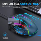 12800DPI RGB Macro Gaming Mouse with 12 Keys
