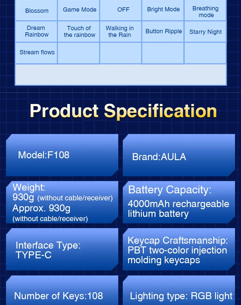 100% Layout RGB Mechanical Gaming Keyboard