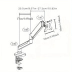 Adjustable Single Monitor Mount Stand