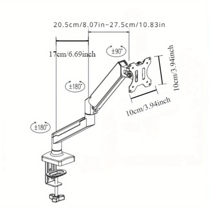 Adjustable Single Monitor Mount Stand