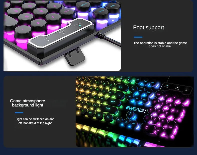 Full Size RGB Waterproof Gaming Keyboard