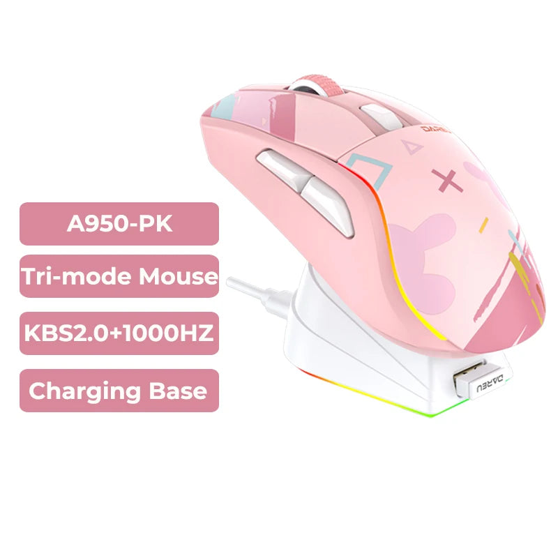 Tri-Mode RGB Gaming Mouse with Charging Base
