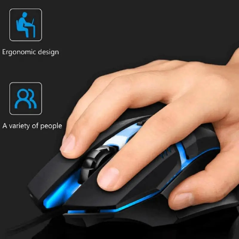 Ergonomic 4-Button RGB Gaming Mouse