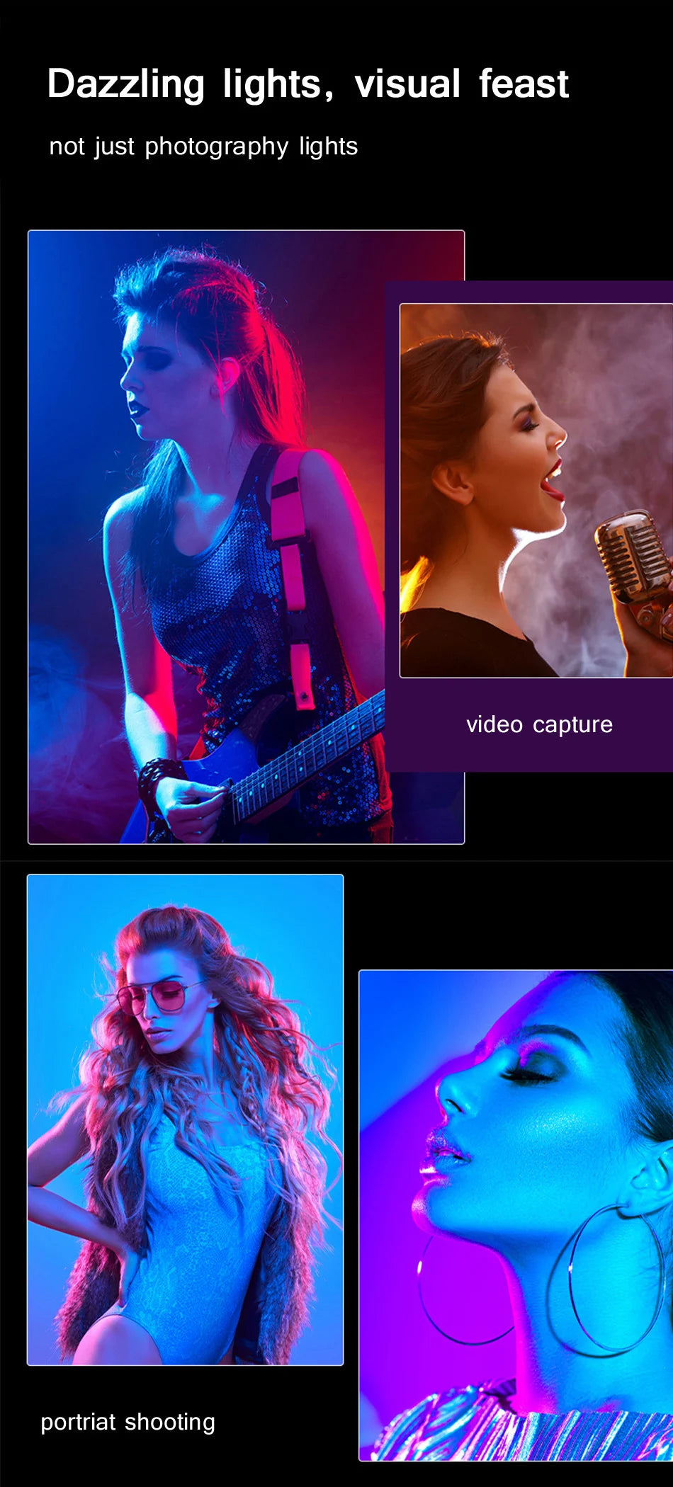 Portable RGB Magnetic LED Fill Light Stick