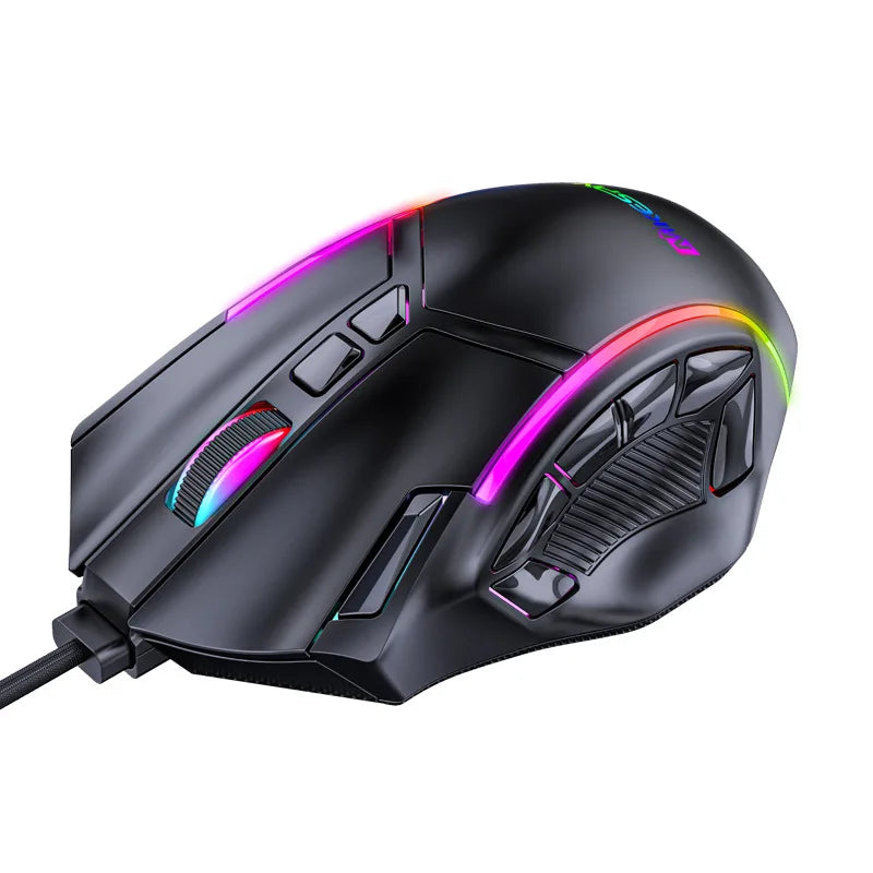12800DPI RGB Macro Gaming Mouse with 12 Keys