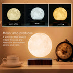 Levitating 3D Moon LED Table Lamp