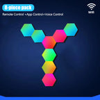 LED Hexagon Night Lights Smart Home Gaming Wall Lights
