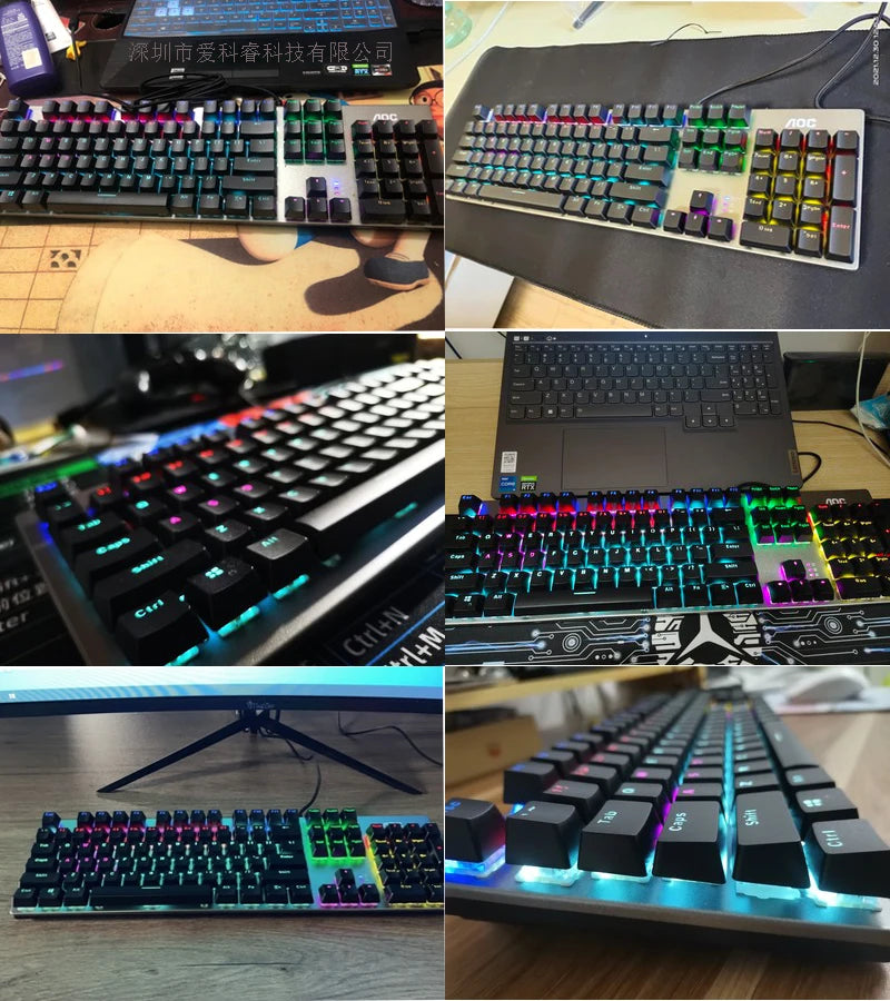 104 Keys RGB Metal Mechanical Gaming Keyboard