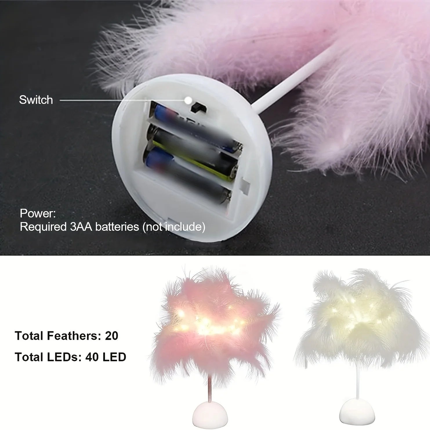 Feather Table LED Lamp