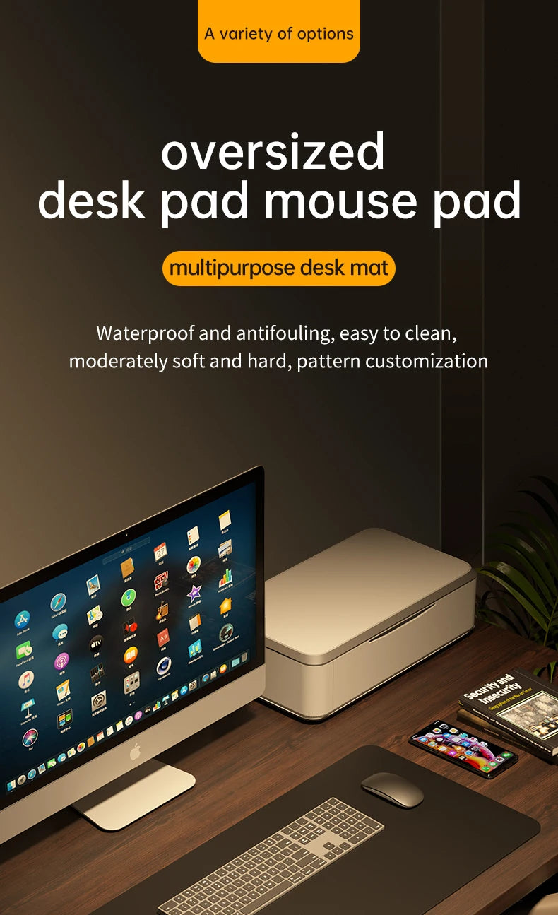 Waterproof PU Leather Large Gaming Desk Mouse Pad