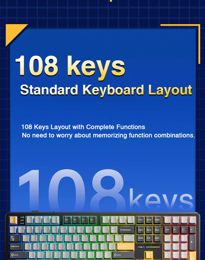 100% Layout RGB Mechanical Gaming Keyboard