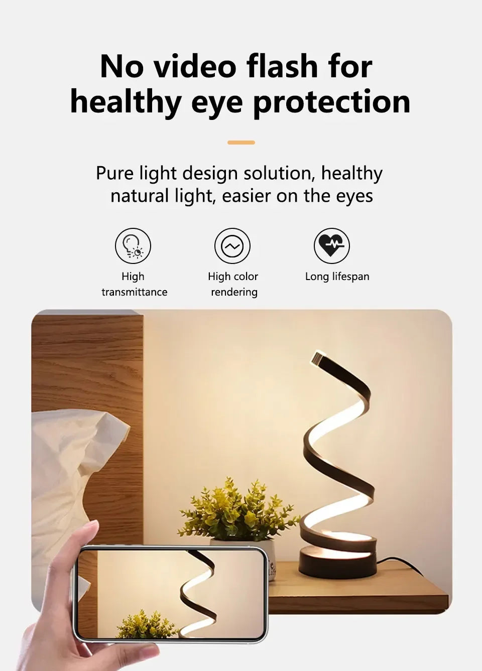 Spiral LED Dimmable Table Lamp