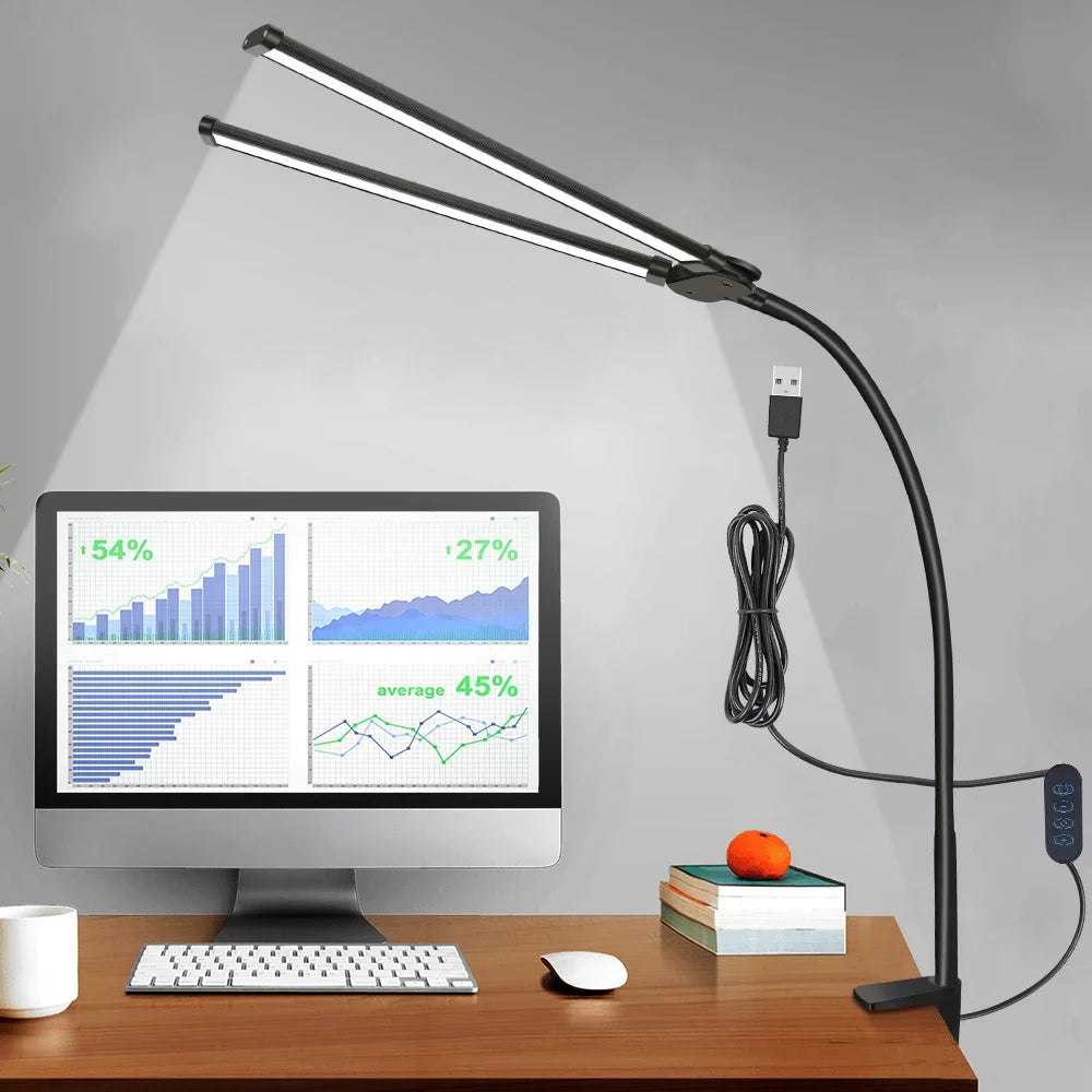 Double/Single Head LED Desk Lamp