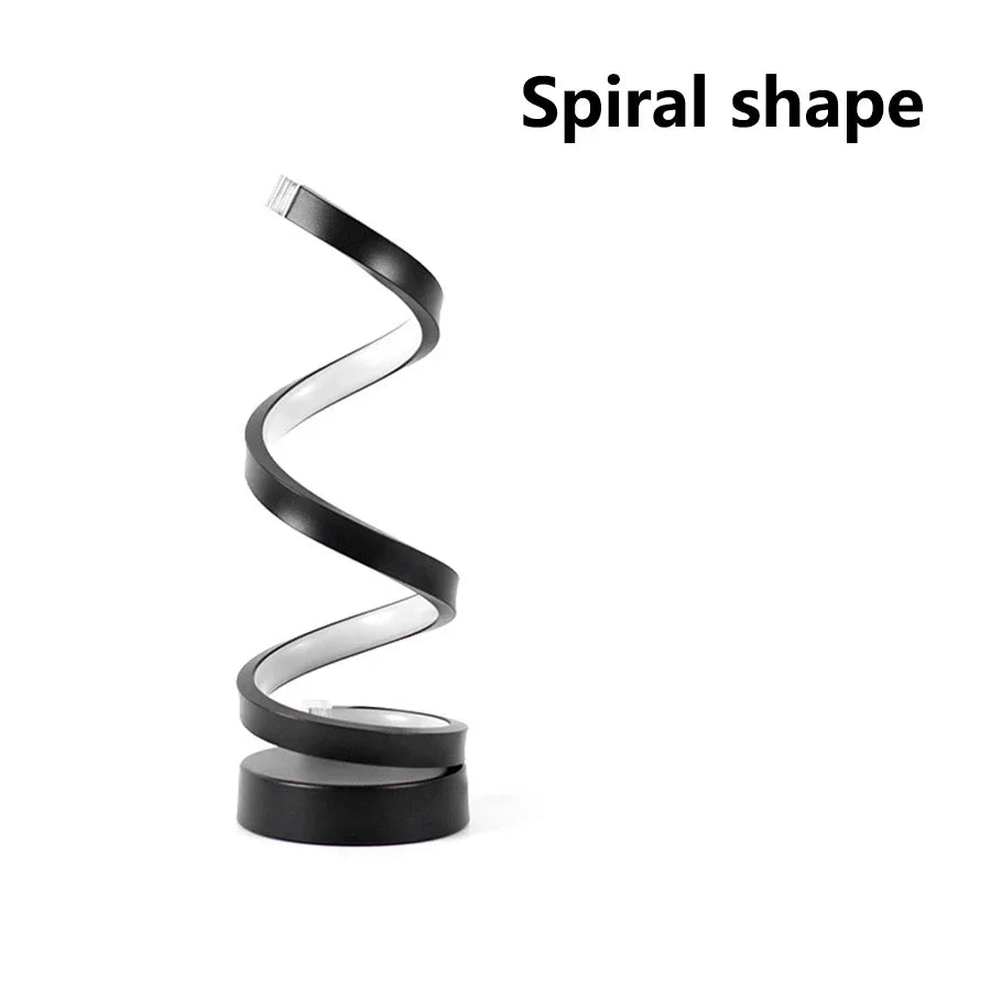 Modern USB Spiral LED Table Lamp