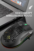BM600 RGB Rechargeable Honeycomb Gaming Mouse