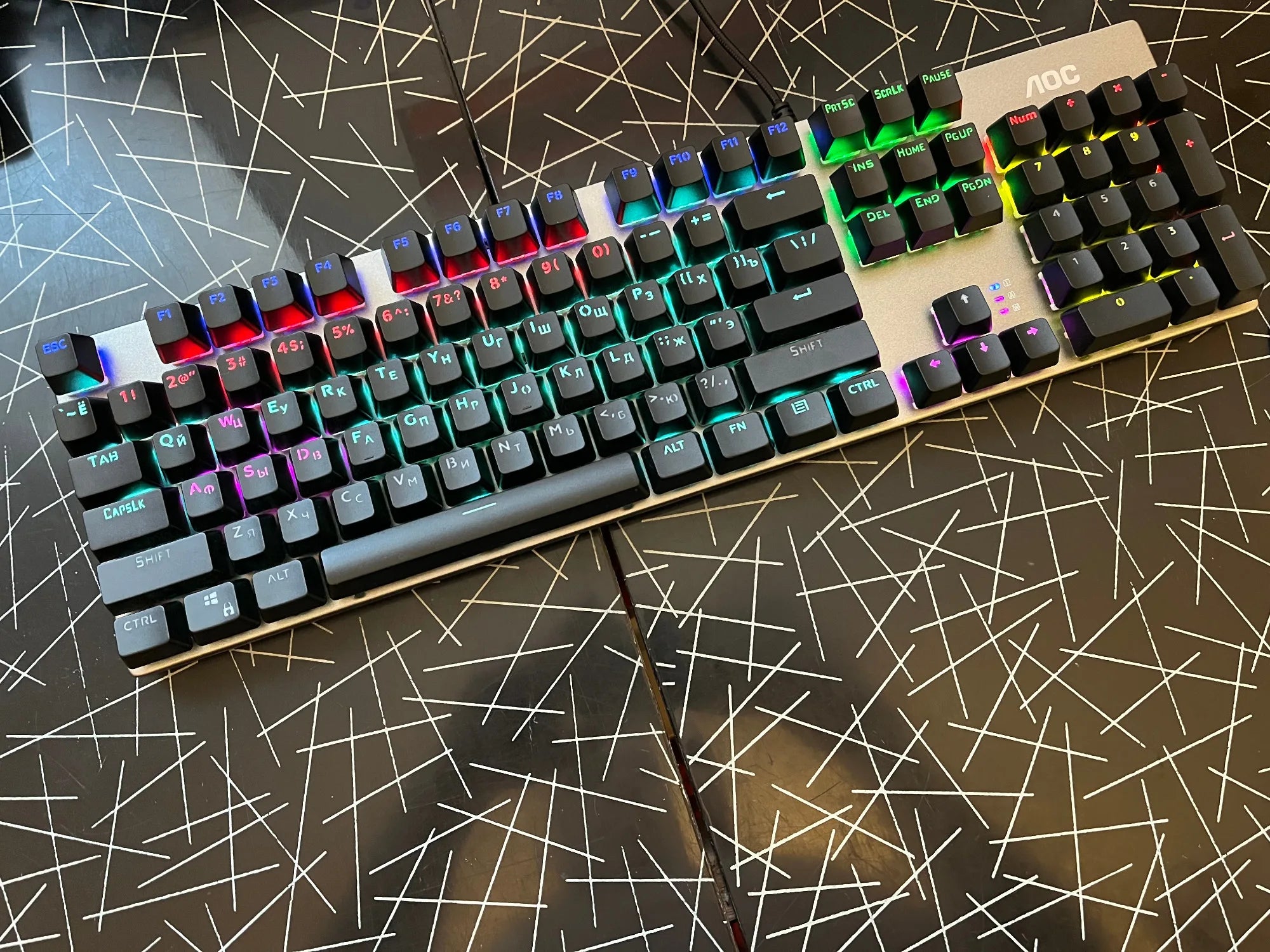 104 Keys RGB Metal Mechanical Gaming Keyboard