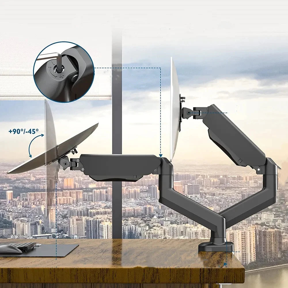 Dual Monitor Mechanical Arm Desk Mount