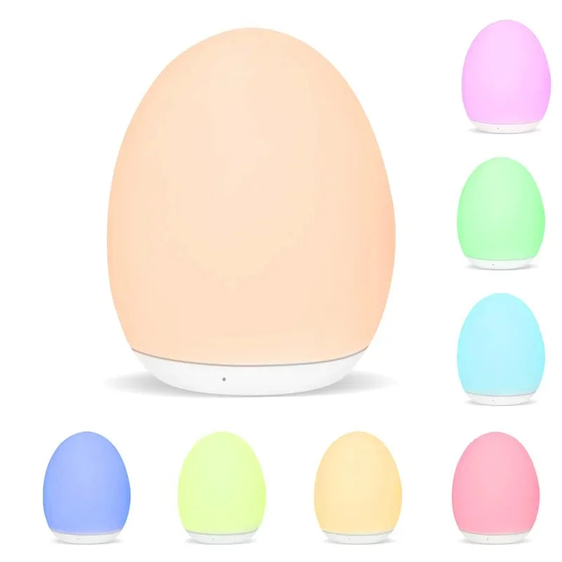 Portable RGB Egg-Shaped Night Lamp