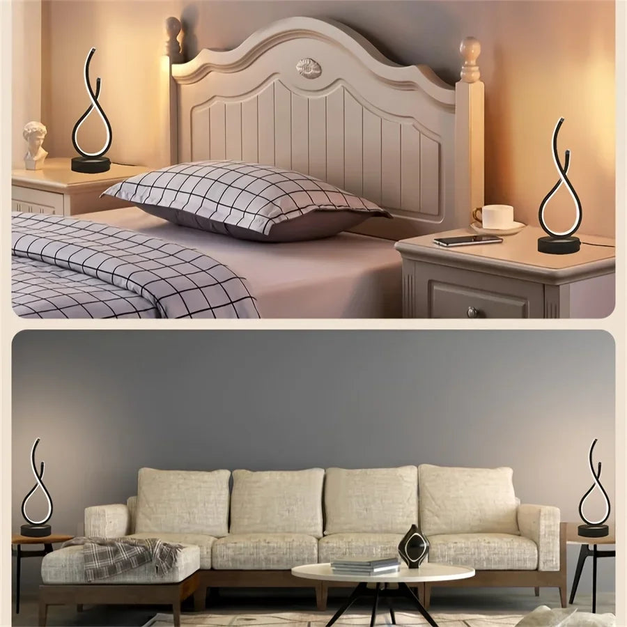 Spiral LED Dimmable Table Lamp