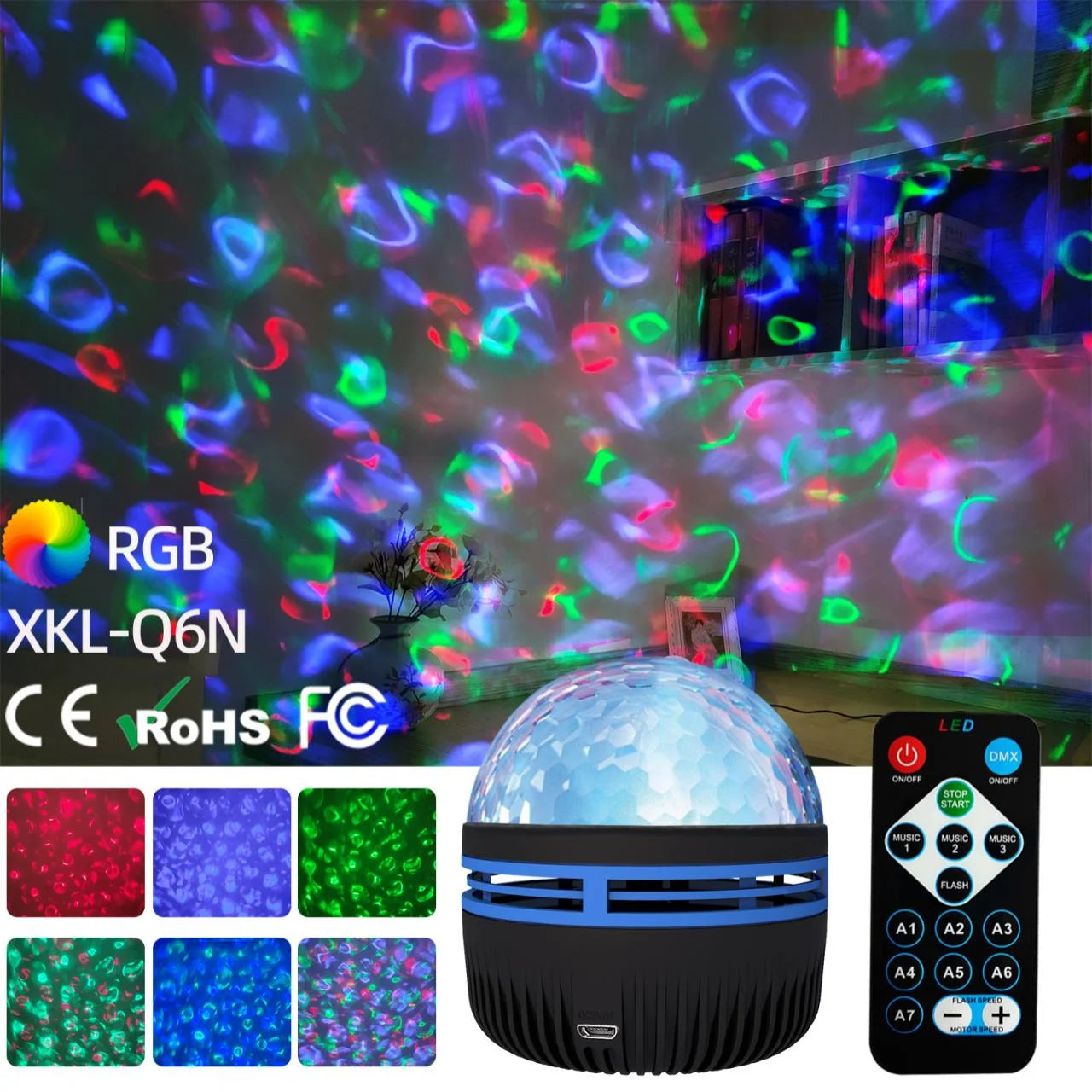 USB 360° Rotating Galaxy Projector Lamp