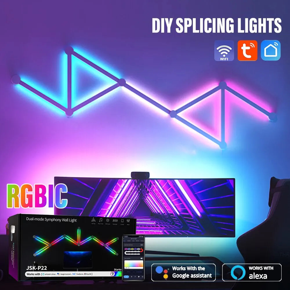 WIFI LED Smart Wall Lamp RGBIC Light Bar