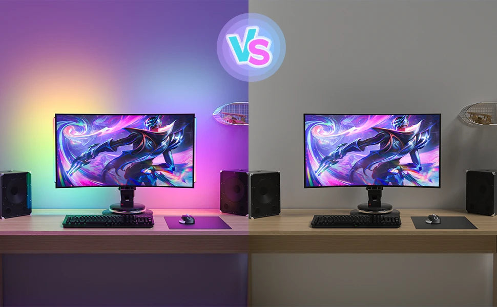 2 In1 Under Monitor Light Bar Gaming Lights