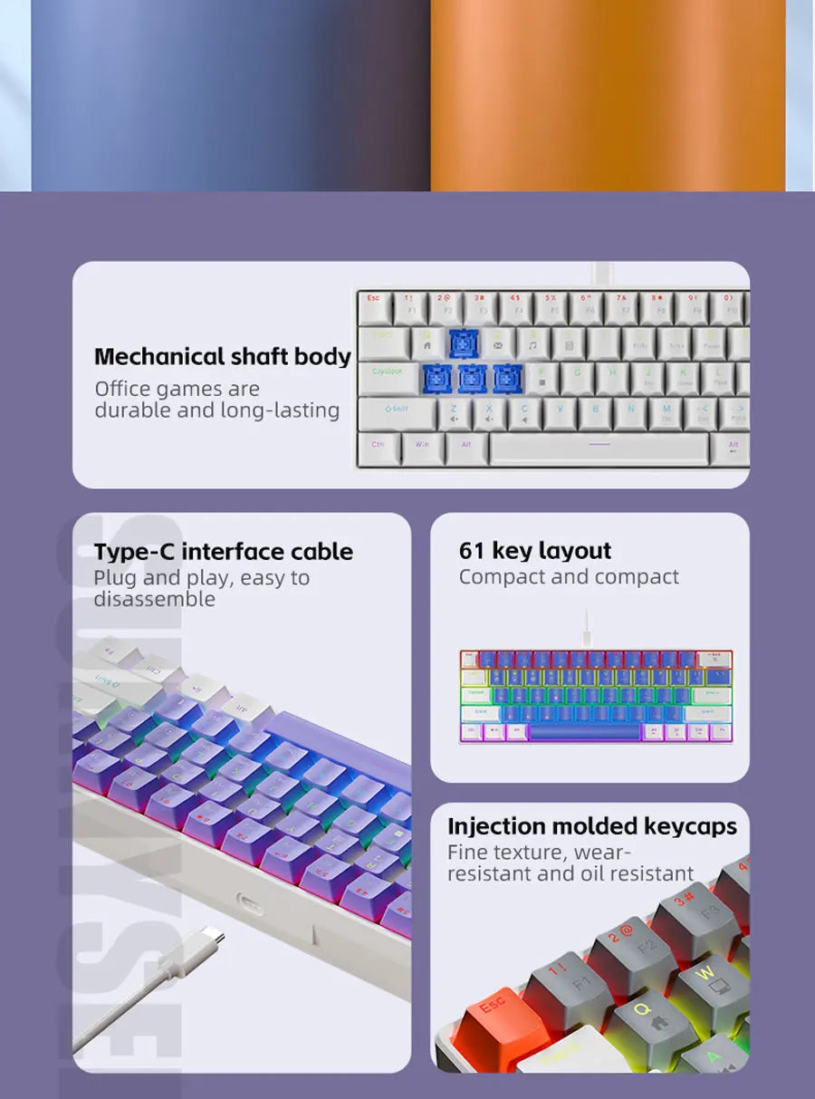 K61 Wired RGB Mechanical Gaming Keyboard