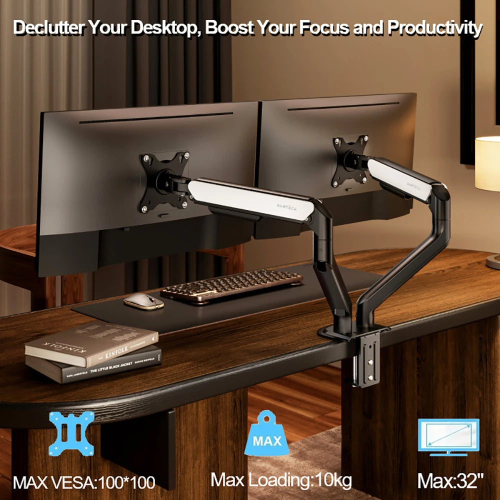 Dual Monitor Mechanical Arm Desk Mount