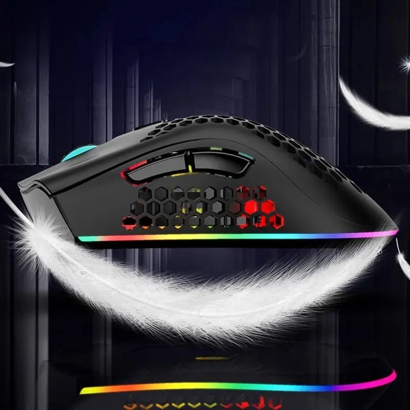 BM600 RGB Rechargeable Honeycomb Gaming Mouse