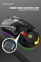 BM600 RGB Rechargeable Honeycomb Gaming Mouse
