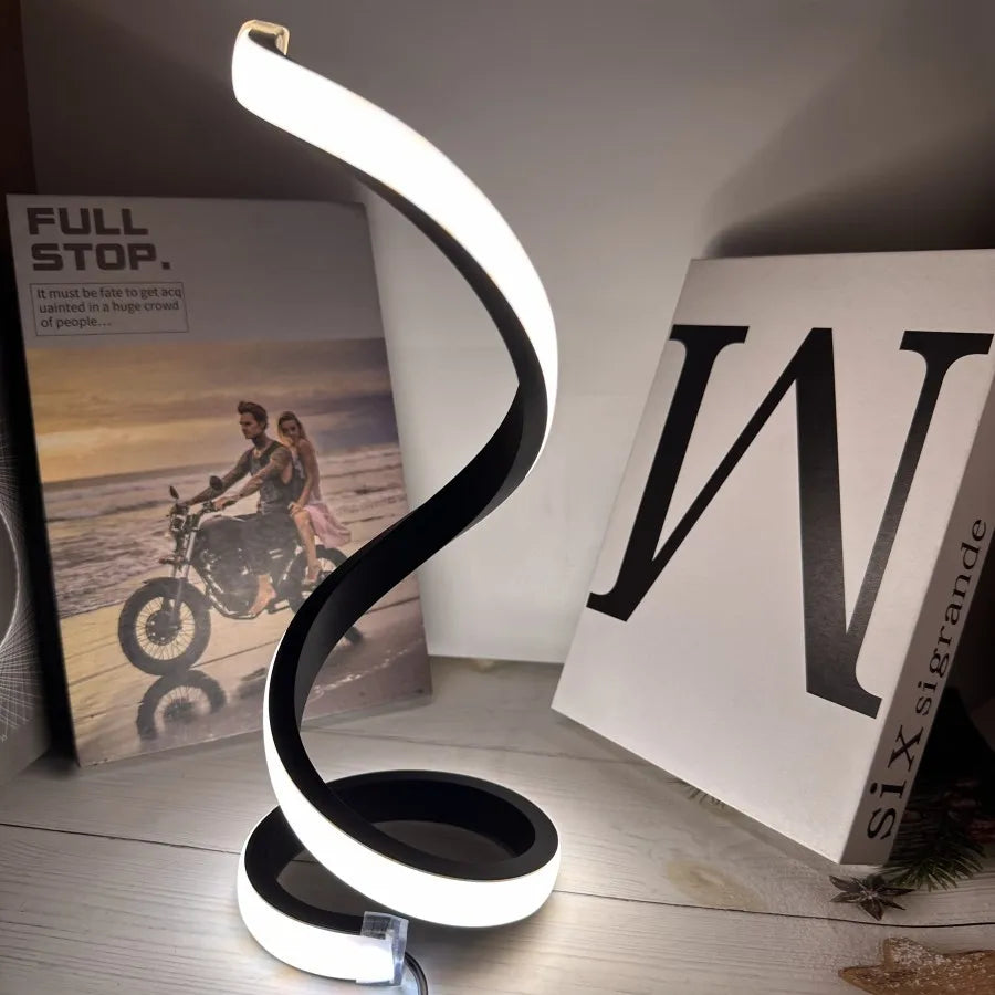 Modern USB Spiral LED Table Lamp