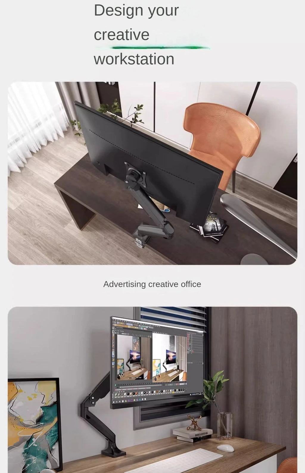 Universal Single Monitor Desk Mount