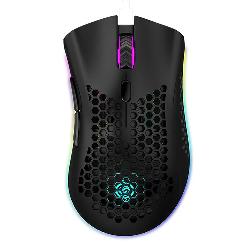BM600 RGB Rechargeable Honeycomb Gaming Mouse